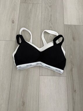 Calvin Klein Black and White Wireless Bralette